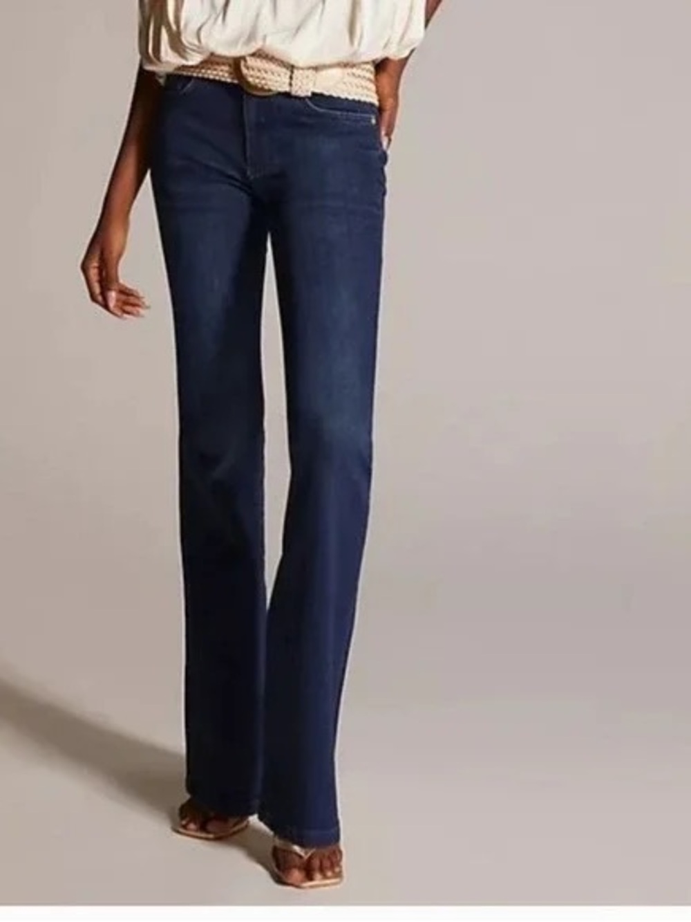 Pilcro and the Letterpress Dark Wash Bootcut Jeans Women’s Size 28 Stretch Denim